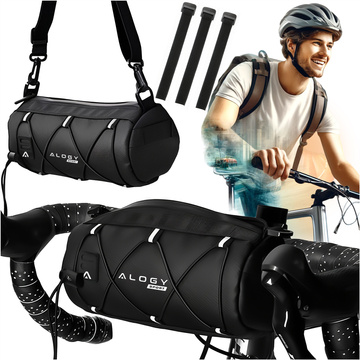 Brašna na tašku na kolo 2,5 l rám na řídítka rám na tašku obal na tašku 23,6 x 10,5 x 10 cm (S) Alogy Sport černá