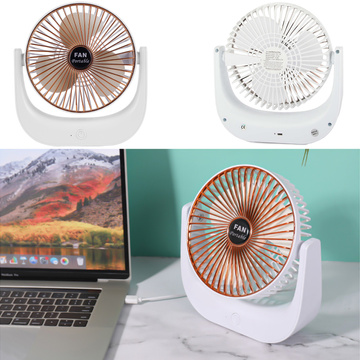 Stolný ventilátor Bezdrôtový ventilátor Stojaca prenosná nabíjateľná batéria Tichý VENTILÁTOR Biely