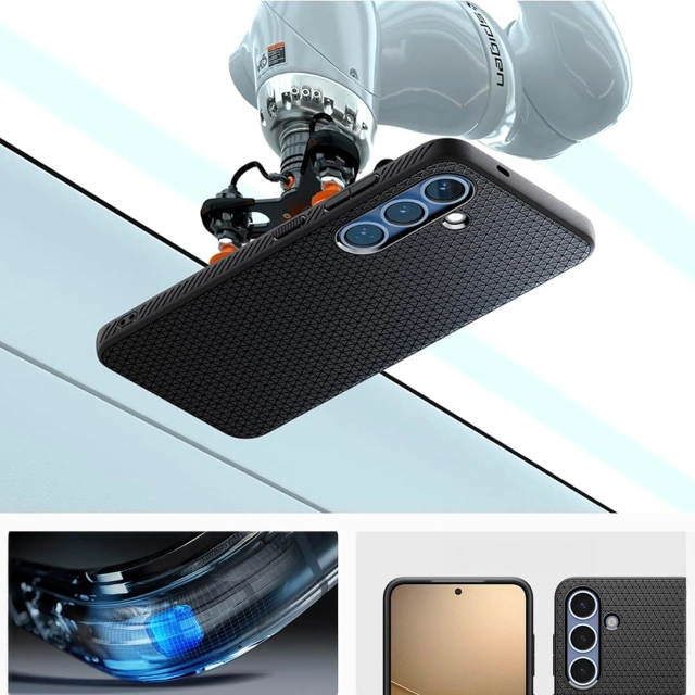 Samsung Galaxy S25 Hülle Schutzhülle Spigen Liquid Air Matt Schwarz