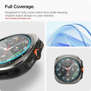 Tvrdené sklo Spigen Glas.Tr „EZ-FIT“ 2-balenie pre Samsung Galaxy Watch Ultra (47 mm) číre