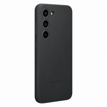 Kožený kryt Samsung pre Samsung Galaxy S23 Originálne kožené puzdro čierne (EF-VS911LBEGWW)