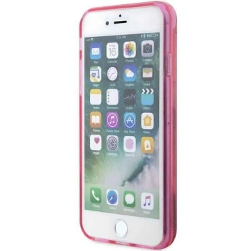 Ochranné pouzdro na telefon Karl Lagerfeld KLHCI8LNKHCP pro Apple iPhone 7/8/ SE 2020/2022 růžové/růžové pevné pouzdro Glitter Karl Head