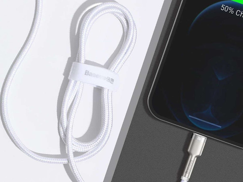 Kábel konektor Baseus Metal USB-C Type C na Lightning PD 20W 1m White