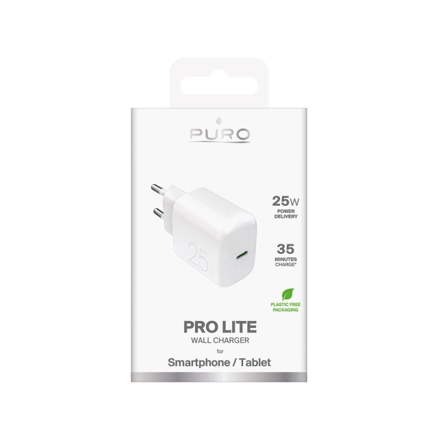 Ładowarka Puro Daily Prolite 25W USB-C PD – biała