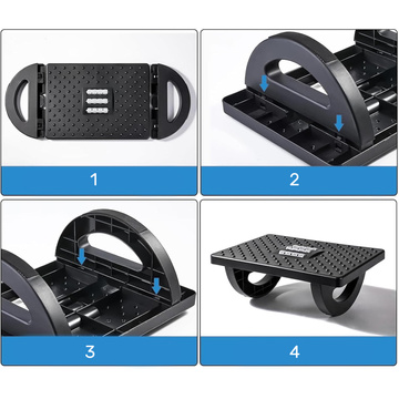 Office footrest foot rest legs foot massage for office work adjustable angle adjustment black