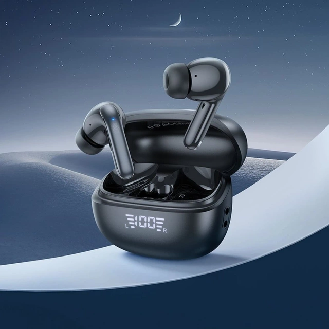 Bezdrôtové Bluetooth slúchadlá HOCO TWS ANC ENC EQ5, nabíjacie puzdro, čierne