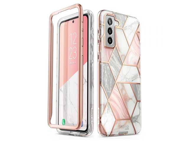 Etui Supcase Cosmo pro Samsung Galaxy S21 Marble Pink