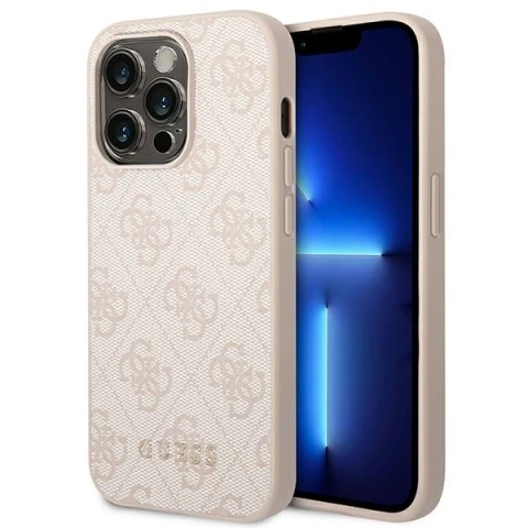 Etui Guess GUHCP14XG4GFPI для Apple iPhone 14 Pro Max 6,7" różowy/рожевий жорсткий чохол 4G Metal Gold Logo