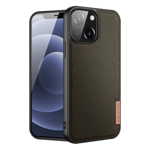 Dux Ducis Fino case cover covered with nylon material iPhone 13 mini green