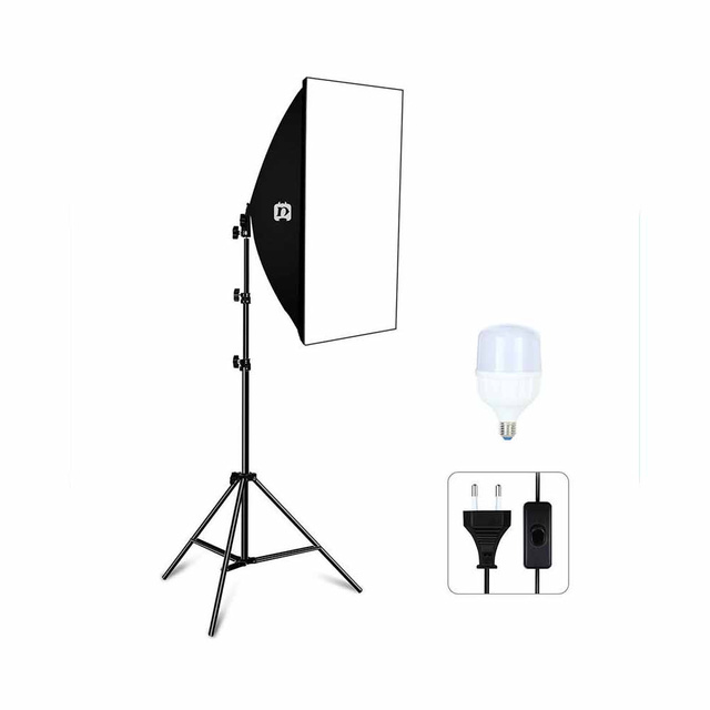Studio Softbox LED Puluz 50x70cm, tripod, LED bulb 1 pcs PU5070EU