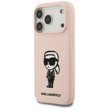 Etui Ochronne do iPhone 17 Pro Karl Lagerfeld Silicone KL Sketch MagSafe Różowy
