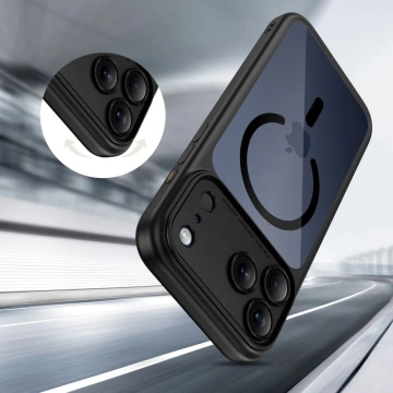 Etui Ochronne do iPhone 17 Pro Tech-Protect MagPeak MagSafe CC Black/Clear