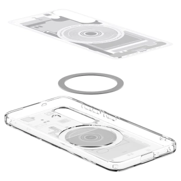 Black Case for Galaxy S25 Zero One White Spigen Ultra Hybrid MagSafe