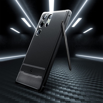 Telefón Spigen Rugged Armor pre Samsung Galaxy S23 Ultra Matte Black