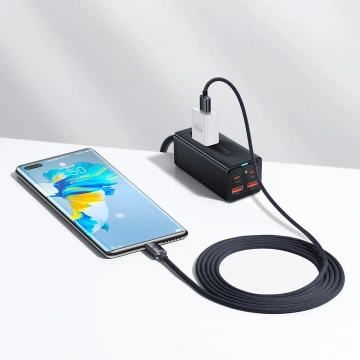 Baseus Crystal Shine Series kabel USB kabel pro rychlé nabíjení a přenos dat USB Typ A - USB Typ C 100W 2m černý (CAJY000501)