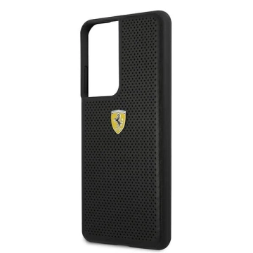 Etui na telefon Ferrari Hardcase для Samsung Galaxy S21 Ultra czarny/black hardcase On Track Perforated