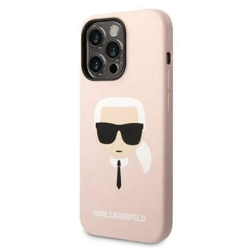 Case Karl Lagerfeld KLHMP14LSLKHLP for iPhone 14 Pro 6.1" Hardcase Silicone Karl`s Head Magsafe