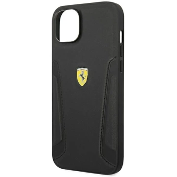 Eti na telefon Ferrari FEHCP14MRBUK до Apple iPhone 14 Plus 6,7" czarny/black hardcase Leather Stamp Sides