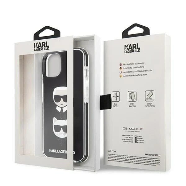 Захисний чохол для телефону Karl Lagerfeld KLHCP13STPE2TK для Apple iPhone 13 Mini 5.4" hardcase чорний/чорний Karl