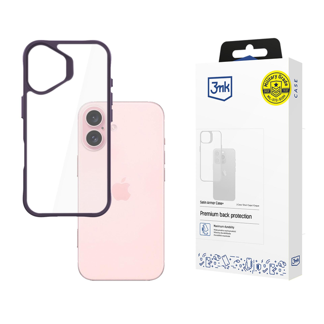 Puzdro Etui 3mk Satin Armor Purple pre Apple iPhone 16