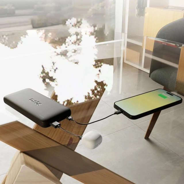 Powerbank SBS Infinity 10000mAh 10W LiFePO₄ USB-C USB-A Czarny