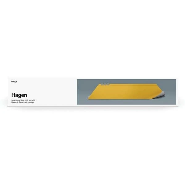 UNIQ Hagen Double-Sided Magnetic Desk Pad 67x35 cm Yellow-Grey