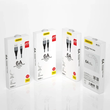 Dudao kabel USB kabel - micro USB 6A 1 m šedý (TGL1M)