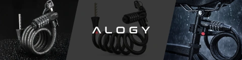 Bike lock, bike lock, strong cable, 120 cm, Alogy bike lock, code, key, black