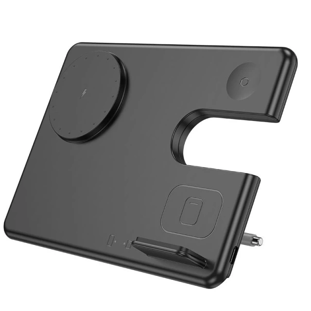 Bezdrôtová nabíjačka HOCO 3v1 kompatibilná s Apple Watch 15W CQ1 čierna