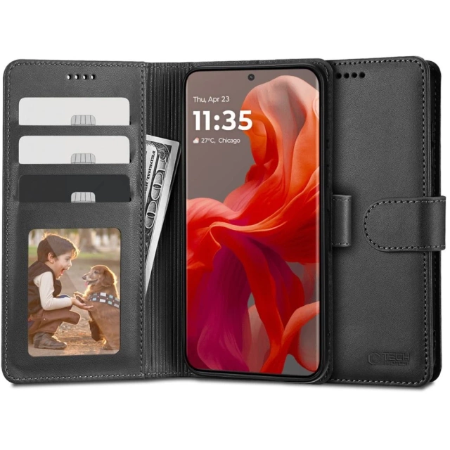 Etui Portfelowe do Motorola G85 5G Tech-Protect Wallet Czarny