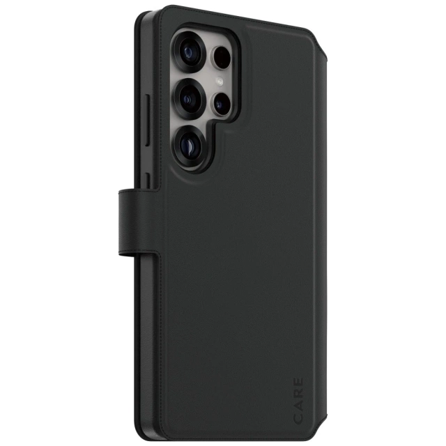 Puzdro pre Samsung Galaxy S25 Ultra CARE od PanzerGlass Feature Tango Wallet 2v1 čierne