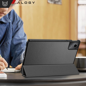 Pouzdro pro Lenovo Tab M11 10,95" TB330FU / TB330XU / TB331FC Book Case Cover with Flip Housing Case Cover Alogy Grey Glass Stylus