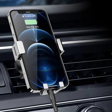 Gravitační držák smartphonu do auta, větrací otvor modrý (YC12)