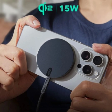 Esr Halolock Qi2 Mini Magnetic Magsafe Wireless Charger 15W Чорний індуктивний зарядний пристрій