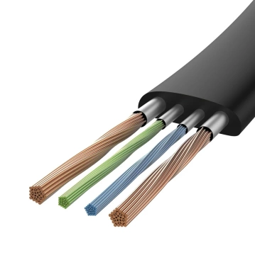 Baseus Nimble plochý kábel USB / USB-C kábel s držiakom 2A 0,23M čierny (CATMBJ-01)