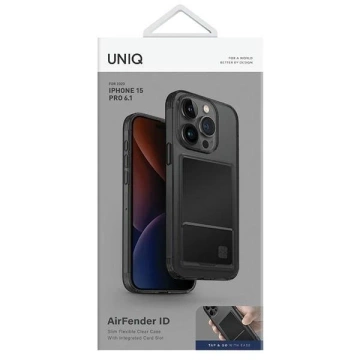 Etui do iPhone 15 Pro UNIQ Air Fender ID Cardslot Szare