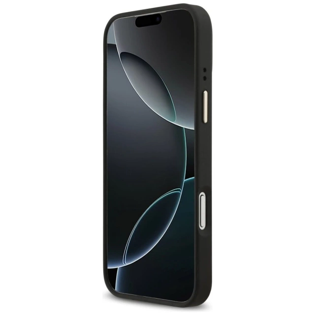 Etui Guess 4G Strass Logo Big Strap MagSafe do iPhone 17 Pro Max Czarny