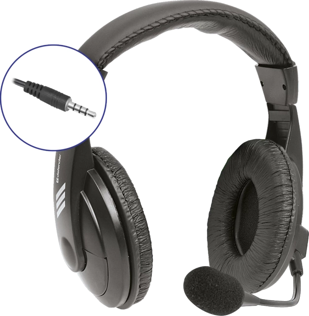 НАВУШНИКИ DEFENDER З МІКРОМ GRYPHON 750 4-PIN BLACK