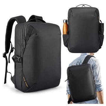 Mark Ryden 15,6" Laptop-Reiserucksack, wasserdicht, 21 l Fassungsvermögen, mit Schlüsselanhänger und Pfeife, 44 x 29 x 17 cm – Schwarz