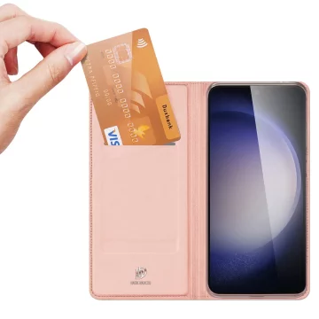 Чохол-гаманець з підставкою для Samsung Galaxy S23 FE Dux Ducis Skin Pro - рожевий