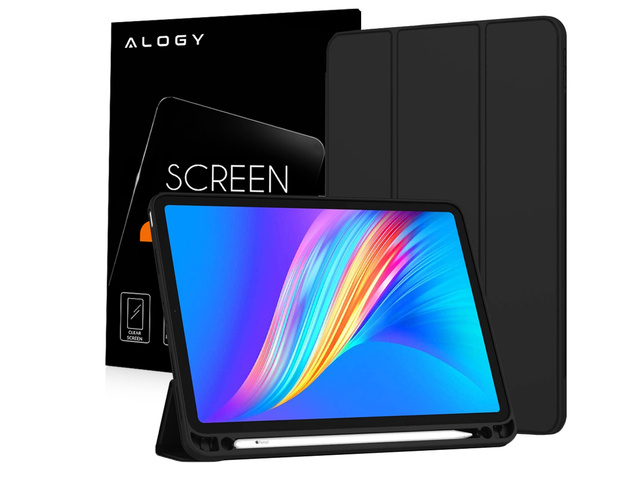 Alogy Smart Case Pencil Flip Cover for iPad Pro 11 2021 Black Glass
