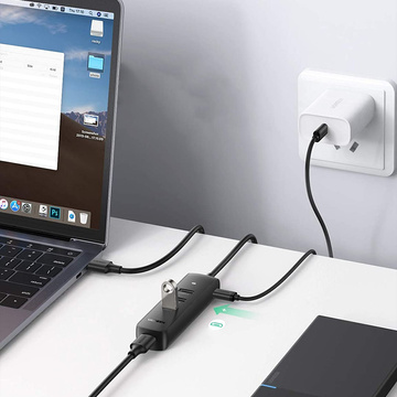 Перехідник 4в1 HUB UGREEN USB на 4x USB 3.0 Black