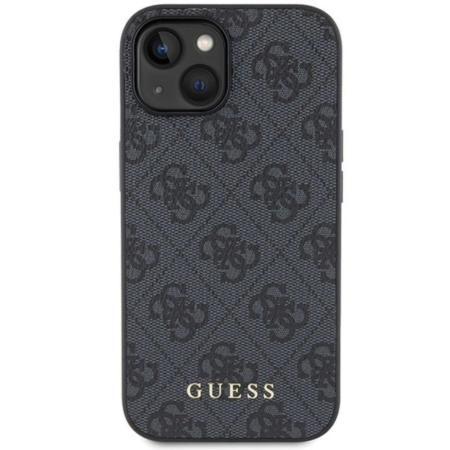 Original GUESS Hardcase GUHCP15SG4GFGR Case for iPhone 15 (4G Metal Logo / gray)