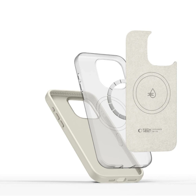 Etui do iPhone 15 Pro Max Tech-Protect Silicone Pure MagSafe Latte