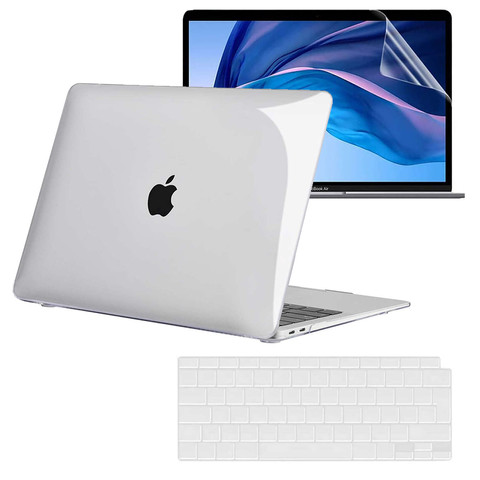 Alogy Hard Case for Apple MacBook Air 13 M1 2021 Transparent Screen Protector Keyboard Overlay