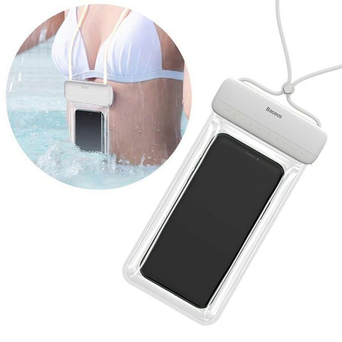 Baseus Waterproof waterproof case for 7.2'' phone IPX8 White