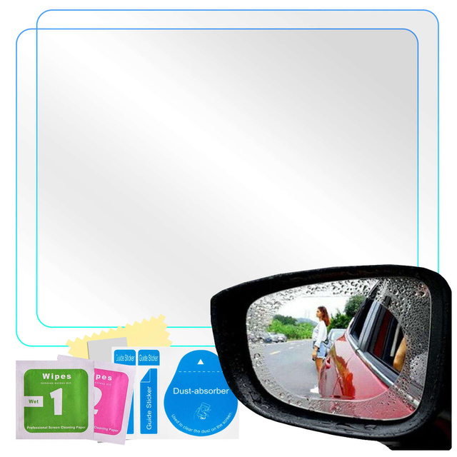 2x Hydrophobic Nano Film Window Sticker Mirror Rain Waterproof for Car Car Bathroom 15x20cm