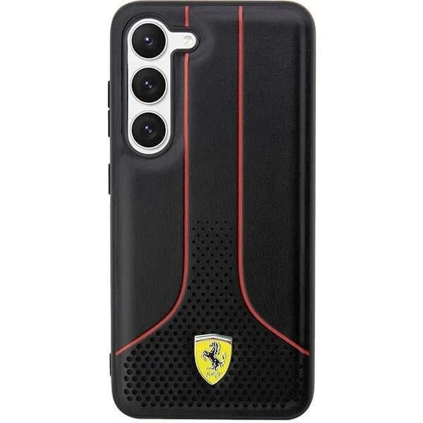 Ferrari case for Samsung Galaxy S23 HardCase Perforated 296-P black