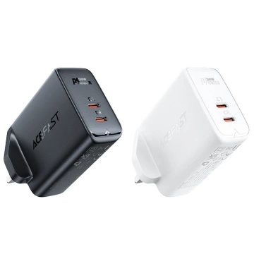 Acefast GaN wall charger (UK plug) 2x USB Type C 50W, Power Delivery, PPS, Q3 3.0, AFC, FCP (A32 UK)