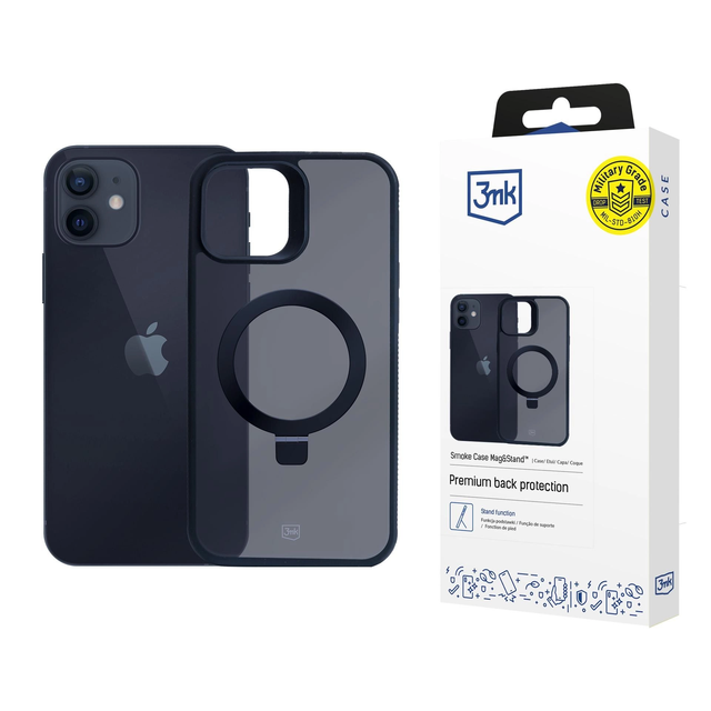 Чохол для Apple iPhone 12 / iPhone 12 Pro - 3mk Smoke Case Mag